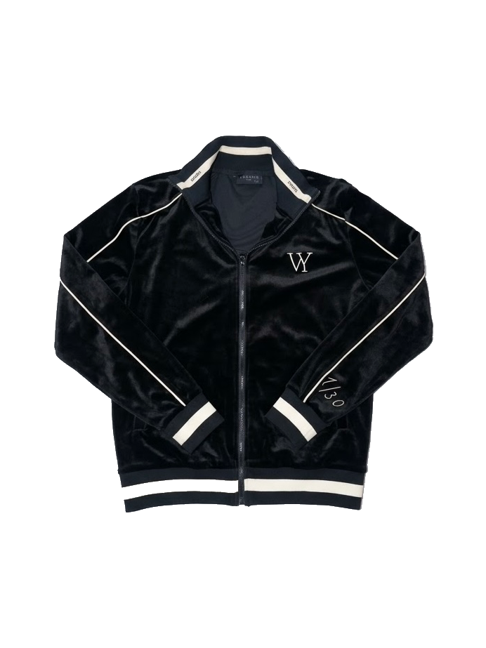 Zip en velours VENYCE — face, monogramme VY