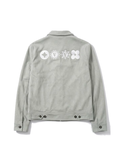 Veste en daim VENYCE — dos, broderies monogramme